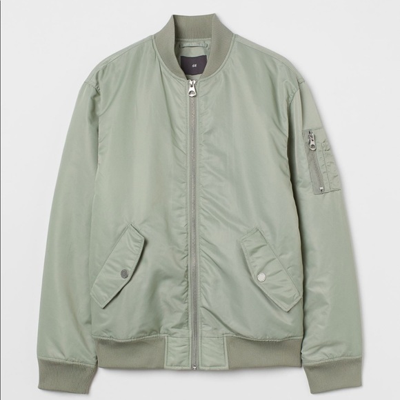 BRAND NEW & UN-OPENED. Padded bomber jacket in sage green nylon. - Picture 2 of 3